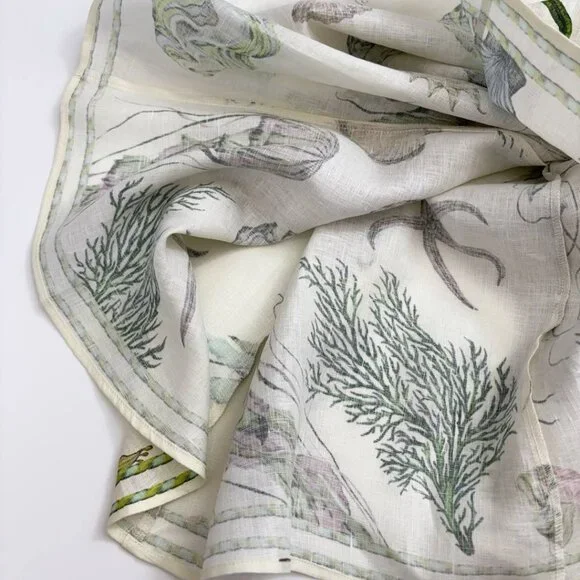 ALÉMAIS Sea Short-Sleeve Linen Midi Dress - Picture 15 of 16